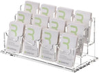 SANRUI Vertical Acrylic Business Card Holder for Desk, 3 Tier 12 Slot by SANRUI