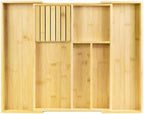 VaeFae Bamboo Silverware Drawer Organizer, 6 Slots, Natural by VaeFaeDirect