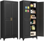 Polup 75" Pantry Cabinet, Tall Metal Storage Cabinet with Doors and Shelves by POLUP