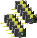 GREENCYCLE 10 Pack Compatible for TZe-641 TZe641 TZ641 TZ-641 Laminated AZE Label Tape 18mm 0.7 Inch 3/4" Black on Yellow for Ptouch PTD400, PTD400AD, PTD450, PTD600, PTP700, PTP710BT by greencycle