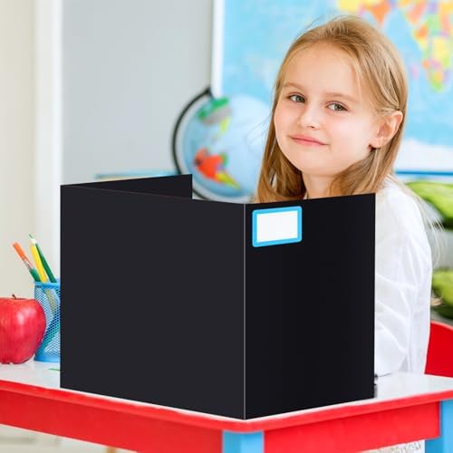24 Pcs Privacy Folders for Students Testing, Stylish, Black - Image 3