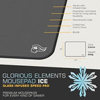 Glorious Elements Mousepad - XL Mouse Pad - Glass Infused Flexible Cloth Computer Desk Pad for Speed Gaming 15"x17" (ICE) - Image 4