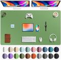Aothia Faux Leather Desk Mat - Large Mouse Pad, Non-Slip PU Leather Blotter, Waterproof Writing Surface for Office and Home (Olive Green, 63" x 24") by AothiaSimpleNaturalUnique