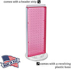 Azar 700508-PNK 8-Inch W by 20-Inch H Revolving Pink Pegboard Counter Unit, Pink - Image 4