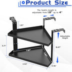 11in Office Cubicle Corner Shelf with Hooks Cubical Shelf Hanging - Image 2