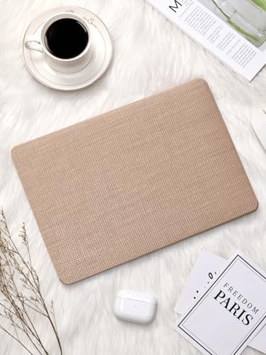 Seorsok Compatible with MacBook Air 15 inch Case 2026 2025-2023 Release M5 A3448 M4 A3241 M3 A3114 M2 A2941 Touch ID,Elegant Leather Plastic Hard Shell Case with Keyboard Cover,Brown No Logo Cutout - Image 4