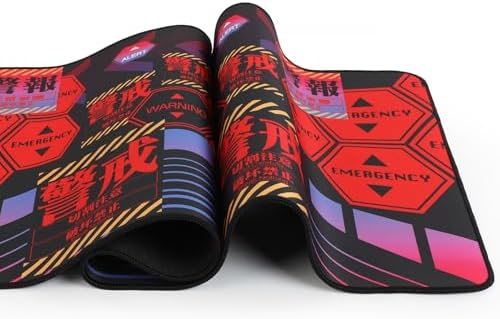 Mouse pad - Evangelion NERV-Inspired Alert UI Design, Large 35.4"x15.7" - Image 6