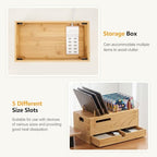 Homde Office Charging Station Organizer: 2 Layer Charger Holder (Natural) - Image 5