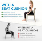 Tsumbay Memory Foam Seat Cushion - XL Size (16.9”x15”), Firm Support Coccyx Cushion for Office Chair, Tailbone Pain Relief with Removable Washable Cover & Handle for Car, Wheelchair - Image 3