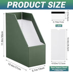 4 Pack Heavy Duty Large Cardboard Magazine Holder, 10.6"x5.1"x11.8" - Image 2