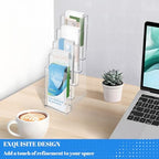 4 Pack 5 Tier Acrylic Brochure Holder 4 x 9 Inches Brochure Display Stand - Image 5