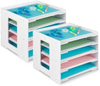 Juexica 2 Pack 5 Tier Scrapbook Paper Organizer, 11 x 12.6 x 12.6 Inch by Juexica