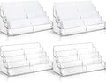 Jutom 8 Pcs 8 Pocket Acrylic Business Card Holder 7.68 x 3.43 x 3.82 Inch Multi Business Card Holder Display Clear Stand Card Organizer for Desk Literature Flyer Pamphlet by Jutom