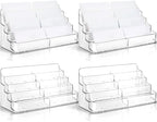 Jutom 8 Pcs 8 Pocket Acrylic Business Card Holder 7.68 x 3.43 x 3.82 Inch Multi Business Card Holder Display Clear Stand Card Organizer for Desk Literature Flyer Pamphlet by Jutom