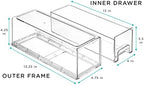 Sorbus Clear Stackable Storage Drawers with Handles (Small Wide, 2 Pack) - Image 3