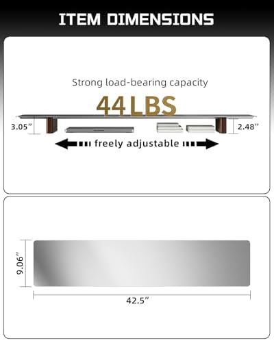 Aluminum Dual Monitor Stand Riser with Wooden Legs, 42.5" Wide - Image 3