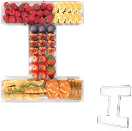 13.8" Acrylic Letter Charcuterie Tray,Fillable Alphabet Box (Letter I) by Tdsuco