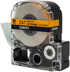 Epson LABELWORKS 224BOPX Label Tape - Black on Orange - 1" (24mm), 30ft - Image 3
