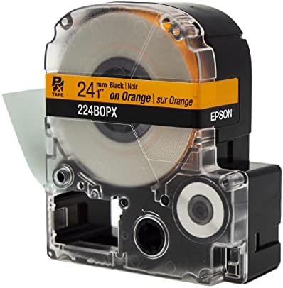 Epson LABELWORKS 224BOPX Label Tape - Black on Orange - 1" (24mm), 30ft - Image 3