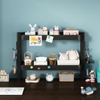 Clamp-On Desk Shelf Organizer, 2-Tier Metal Side Desktop Shelves - Image 4