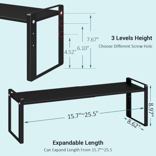2 Pack Long Expandable Cabinet Organizer Shelves - Image 3