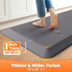 1-Inch Thick Anti-Fatigue Mat for Kitchen and Standing Desk, 20"x39", Grey - Image 2