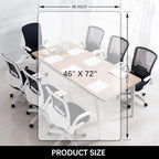 Kuyal Clear Chair mat for Hardwood Floor, 46 x 72 inches - Image 6