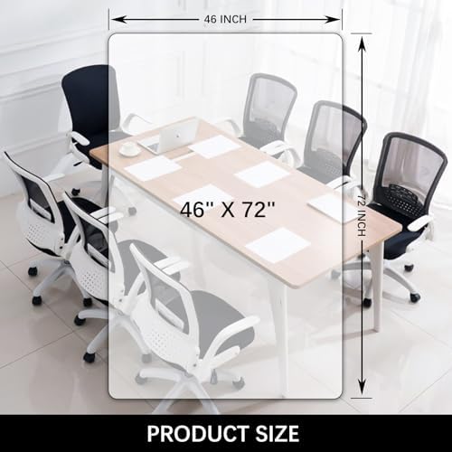 Kuyal Clear Chair mat for Hardwood Floor, 46 x 72 inches - Image 6