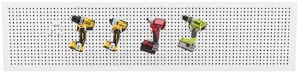 KINOMI 24 Pack Pegboard Hooks Heavy Duty Tool Hooks Peg Board Drill Holder Power Tool Holder Tool Hangers Peg Board Accessories and Hooks for Tools, Power Drills, Art and Craft Supplies etc (White) - Image 3