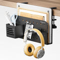 PEGZONE Desk Side Storage Organizer, Fits Flat Edge 0.4" to 2.2", Black by Pegzone