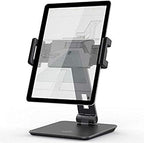 KABCON Tablet Stand,Tightness Adjustable Aluminum Alloy Tablet Stand for Desk, 360° Swivel Foldable Tablets Stands Dock for 4''-14''Tablets/Phone, iPad Series,Samsung Galaxy Tabs,Kindle Fire,Etc. by KABCON