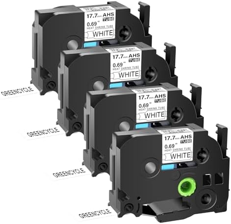 GREENCYCLE 4 Pack Compatible for Brother Ptouch HSe-241 by greencycle