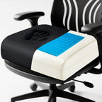 MINUPWELL 6" Gel Seat Cushion Extra Thick, 2 Layers Memory Foam Adult Booster Seat Cushion, Thick Wheelchair Cushions, Thick Adult Booster seat Chair Cushion for Car Seat - 18x16x6in -（Black） by MINUPWELLHome