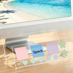 Monitor Memo Board Holder 14"x5", 2pcs Office Organization Memo Holders for Computer Sticky Note Holder, Space-Saving Under Monitor, Movable & Reusable, Screen Saver for Office & Home Desktop Decor by Yncotte