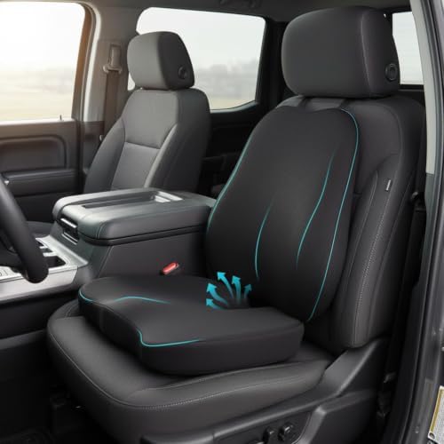 Car Seat Cushion with Lumbar Support, Memory Foam for Long Driving by Stepxi