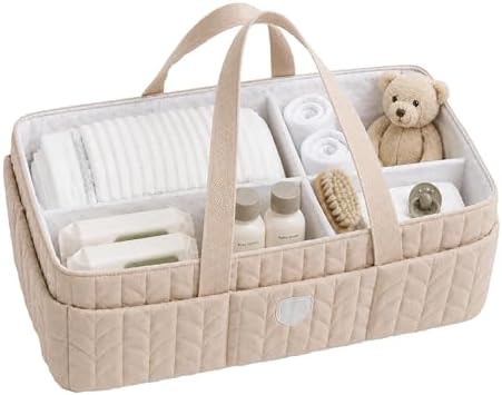 Koala Babycare Baby Diaper Caddy Organizer - Large Portable Nursery Storage Baby Basket with Handles for Newborn Essentials, Diapers, Wipes - Changing Table Caddy Organizer for Boy & Girl by KoalaBabycare