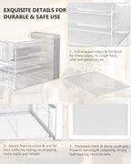 WALI Desk File Organizer, 5 Tier Desktop Paper Letter Tray Organizer with Drawer and 2 Pen Holders, Office Desk Accessories & Workspace Organizers for Office, Home Supplies(DO006DH-W), 1 Pack, White - Image 5