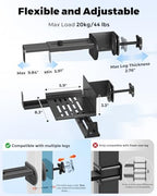JOY worker Under Desk PC Mount with Protective Arms, Clamp-On Leg CPU Mount - Image 2