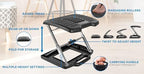 Mount-It! Under Desk Footrest Adjustable Height & Tilt Foot Rest Under Desk (3"–15") with Massage Rollers, Large Non Slip Ergonomic Office Foot Stool for Home Office & Workstation - Image 3