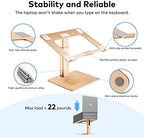 Laptop Stand for Desk, Ergonomic Sitting and Standing Laptop Riser for Notebook MacBook 11-17 Inches，DJ Laptop Stand Adjustable Height from 7-15 Inches Aluminum(Gold) - Image 6