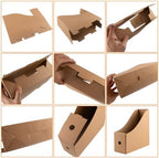 20 Pack Cardboard Magazine File Holders, Sturdy Book Bins for Classroom Library, 10.6'' ×10.2'' ×3.5'' Inch Vertical File Folder Box - Image 3
