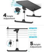 SAIJI Book Stand for Reading Hands Free with Page Paper Clips in Bed Laptop Desk Table - Image 4