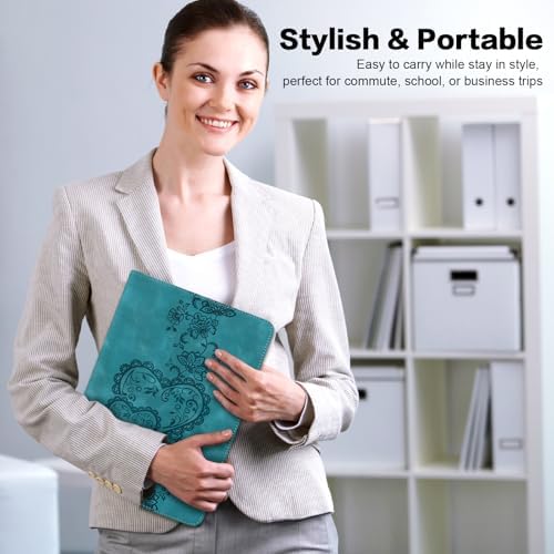 Case for Kindle Fire HD 10 &10 Plus Tablet (13th/11th Generation, 2023/2021 Release) 10.1", Embossed PU Leather Folio Shockproof Stand Cover Case with Card Slots for Fire HD 10 2023, Green - Image 6