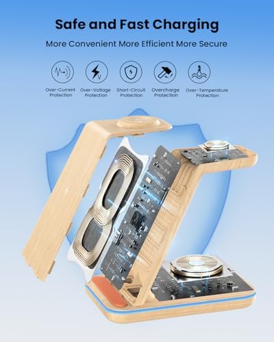 3 in 1 Wireless Charging, Wireless Charger Stand for Multiple Apple Devices, Wireless Charger for iPhone 17 16 15 14 13 12 11 Pro Max XS XR 8, Apple Watch 11 9 8 7 6 SE 5 4 3 2, AirPods 3/2/Pro - Image 2