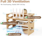 Wooden WiFi Router Box Hider, 3-Layers Hidden Cable Management - Image 3