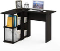 Furinno Abbott L-Shape Computer Desk with Bookshelf, Espresso/Black by Furinno-FitsYourSpaceFitsYourBudget