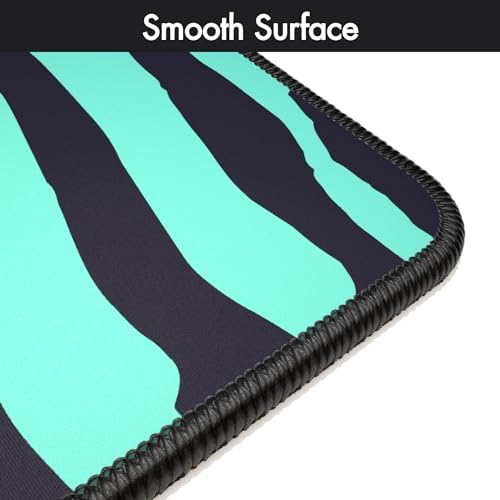 Gamer Boss - Gaming Mouse Pad - 48 x 24 Inches - 4mm Thick with Stitched Edges, Non-Slip Rubber Base, Premium Cloth Mousepad, Desk Mat for Laptop, Keyboard, Computer & PC (Mega, Blue Zebra) - Image 4