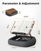 SupeDesk Lap Beanbag Book Stand with Storage, Adjustable Reading Pillow for Bed & Desk, Multi-Angle Book Stand Pillow Holder, Hands-Free Lap Reading Stand for Book,iPad, Tablet - Image 3