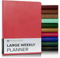 Gallery Leather Large Weekly Planner 2026-2027 Caribbean Red by GalleryLeather