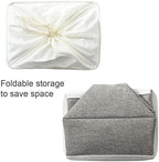 TheWarmHome Storage Baskets for Organizing, X Large - 3 Pack 17.7L×13.8W×9.8H in Foldable Storage Bins for Shelves, Fabric Storage Box for Closet Nursery Toy Gift (White & Grey) - Image 7